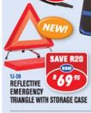 Reflective Emergency Triangle With Storage Case