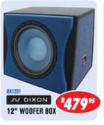 N Dixon 12" Woofer Box 