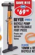 Beyer Bicycle Pump With Foldable Foot Piece