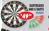 Dartboard And 8 Darts