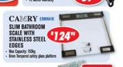 Camry Slim Bathroom Scale with Stainless Steel Edges