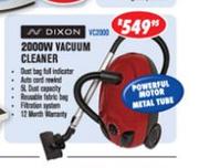 Dixon 2000W Vacuum Cleaner