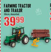 Farming 30cm Tractor And Trailor Assorted