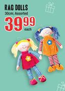 Rag 30cm Dolls Assorted Each