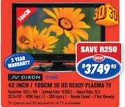 N Dixon 42 Inch/106cm 3D HD Ready Plasma TV