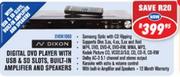 N Dixon Digital DVD Player With USB & SD Slots, Built-In Amplifier And Speakers