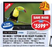 N Dixon 50 Inch/127cm 3D HD Ready Plasma TV