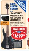 Sanchez Bass Guitar With 15W Amplifier & Accessories