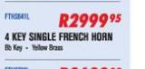 4 Key Single French Horn-Each