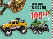 Truck With Trailer & Bike 50cm