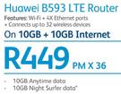 Huawei B593 LTE Router-On 10GB+10GB Internet