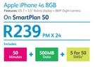 Apple iPhone 4S 8GB-On Smart Plan 50