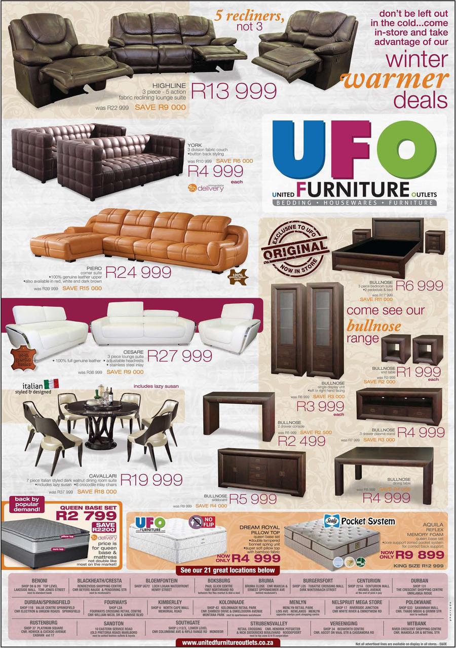 United Furniture Outlets 18 Jul 2014 While Stocks Last Www