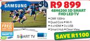 Samsung FHD 3D Smart LED TV 48H6200