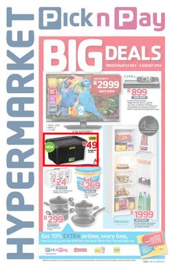 Pick N Pay Hypermarket : Big Deals (22 Jul - 3 Aug 2014), page 1