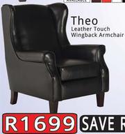 Special Theo Leather Touch Wingback Armchair m.guzzle .za