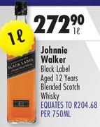 Johnnie Walker Black Label Aged 12 Years Blended Scotch Whisky-1Ltr