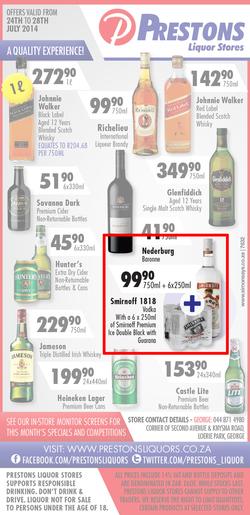 Prestons Liquor Stores : (24 Jul - 28 Jul 2014), page 1