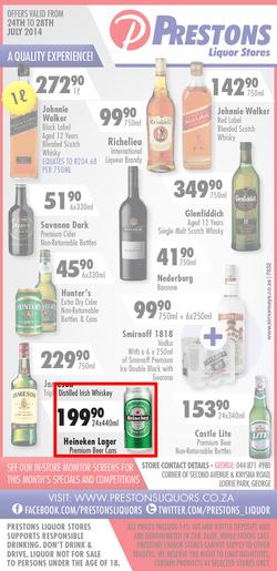 Prestons Liquor Stores : (24 Jul - 28 Jul 2014), page 1