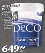 Deco 20Ltr Acrylic Roof Paint-Each