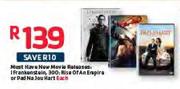 Frankenstein 300/Rise Of An Empire Or Pad na Jou Hart Movie DVD-Each