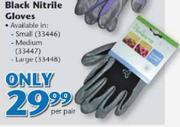 Efekto Black Nitrile Gloves-Per Pair