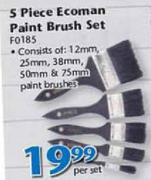 5 Piece Ecoman Paint Brush Set-Per Set