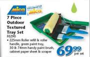 Mica 7 Piece Outdoor Textured Tray Set-Per Set