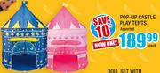 Pop-Up Castle Play Tents Assorted-Each