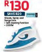 Counter Point 2000W Steam, Spray And Surge Iron