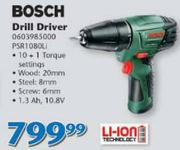 Bosch Drill Driver 0603985000 PSR1080Li