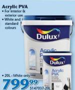 Dulux 20Ltr Acrylic PVA-Each
