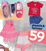 Playsuits & Footwear-Each