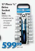 Worksman 17-Piece 1/2" Drive Socket Set WMSS178