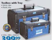 Worksman Toolbox With Tray WMTB3090