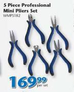 Worksman 5-Piece Professional Mini Plier Set WMPS182