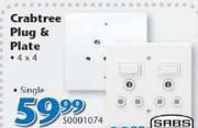 Crabtree Single 4x4 Plug & Plate S0001074