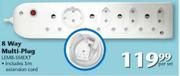 Digitech 8 Way Multi Plug LEMB-SMEXT Including 5m Extension Cord-Per Set