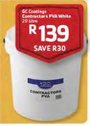 GC Coatings Contractors PVA White-20L