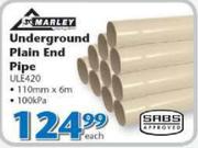 Marley Underground Plain End Pipe-Each