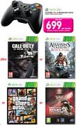 XBox360 Controller+ A Blockbuster Game-Per Bundle