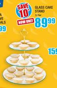 3-Tier Glass Cake Stand