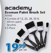 Academy 5 Piece Ecoman Paint Brush Set F0185-Per Set