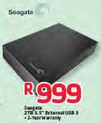 Seagate 2TB 3.5" External USB 3