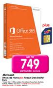 Microsoft Office 365 Home+Redbull Data Starter Pack 365-Per Bundle