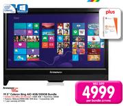 Lenovo 19.5" Celeron Bing AIO4GB/500GB Bundle +Office 365 Personal Free-Per Bundle