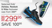 Kids Adidas, Reebok & Nike Footwear Each
