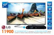 LG 47" 3D Smart LED TV(47LA6210) + 3D Blu-Ray Player(BP325)