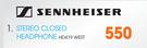 Sennheiser Stereo Closed  Headphone(HD419WEST)