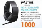 PS3 7.1 Surround Sound Headset-Each